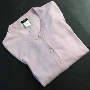 Pink 3/4 J. Crew Cardigan